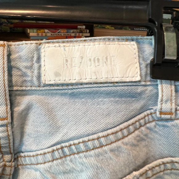 Re/Done 90s high rise loose jeans in bleach destroy size 23 - Picture 9 of 15